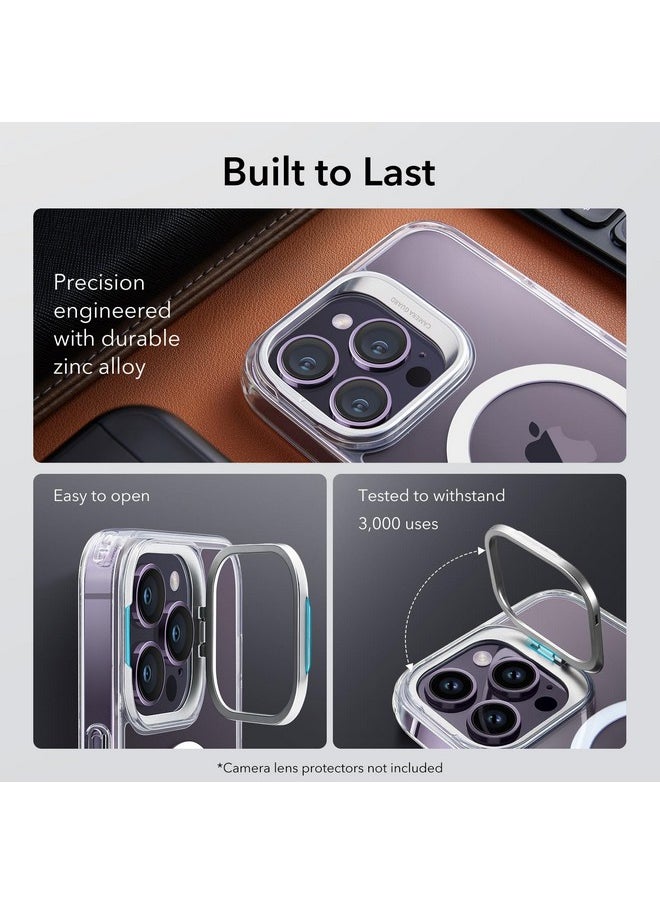 اي اس ار جراب ESR لهاتف iPhone 14 Pro Max، متوافق مع MagSafe، حامل حلقي للكاميرا قابل للتعديل، ظهر مقاوم للخدش، حماية من الدرجة العسكرية، TPU، غطاء خلفي مغناطيسي كلاسيكي مع مسند، شفاف  - Image 5