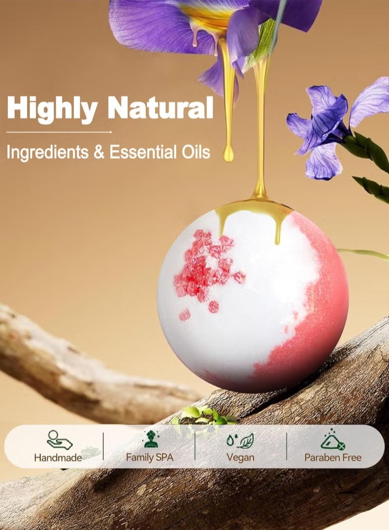 Chillspace 12Pcs Bath Bombs Gift Set for Women Men and Kids Long Lasting Floaters Relaxing Aromatherapy, Dry Skin Moisturize, Large Organic & Natural Essential Oil Handmade Bubble Bath Bombs, Healing Properties - Image 2