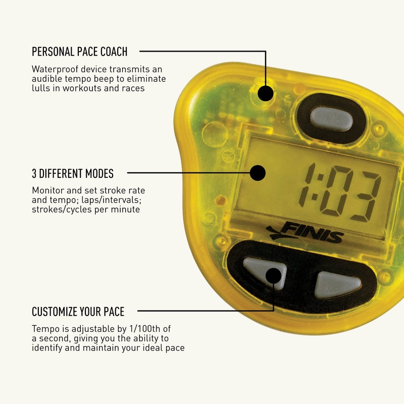 FINIS Tempo Trainer Pro - Waterproof Audible Swim Metronome - Adjustable Stroke Tempo - 3 Training Modes - Image 4
