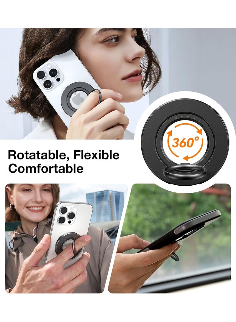 2025 أحدث حلقة حامل هاتف رفيعة تناسب مغناطيس ماج سيف مع حلقتين مزدوجتين متوافقة مع حامل مغناطيسي لهواتف آيفون 16/15/14/13/12/11 سامسونج، جوجل - - Image 3