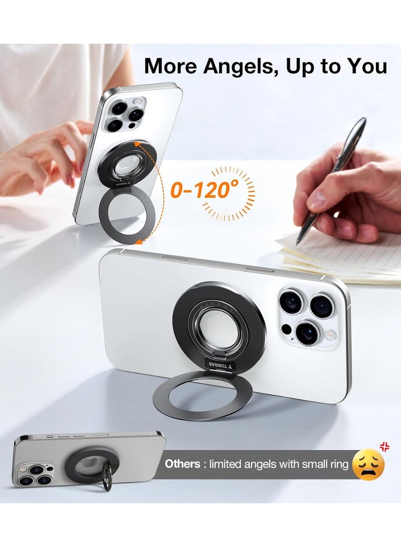 2025 أحدث حلقة حامل هاتف رفيعة تناسب مغناطيس ماج سيف مع حلقتين مزدوجتين متوافقة مع حامل مغناطيسي لهواتف آيفون 16/15/14/13/12/11 سامسونج، جوجل - - Image 4
