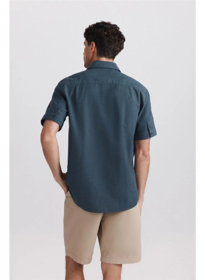 Springfield  Short sleeve turn-up shirt for Men | Best Price UAE