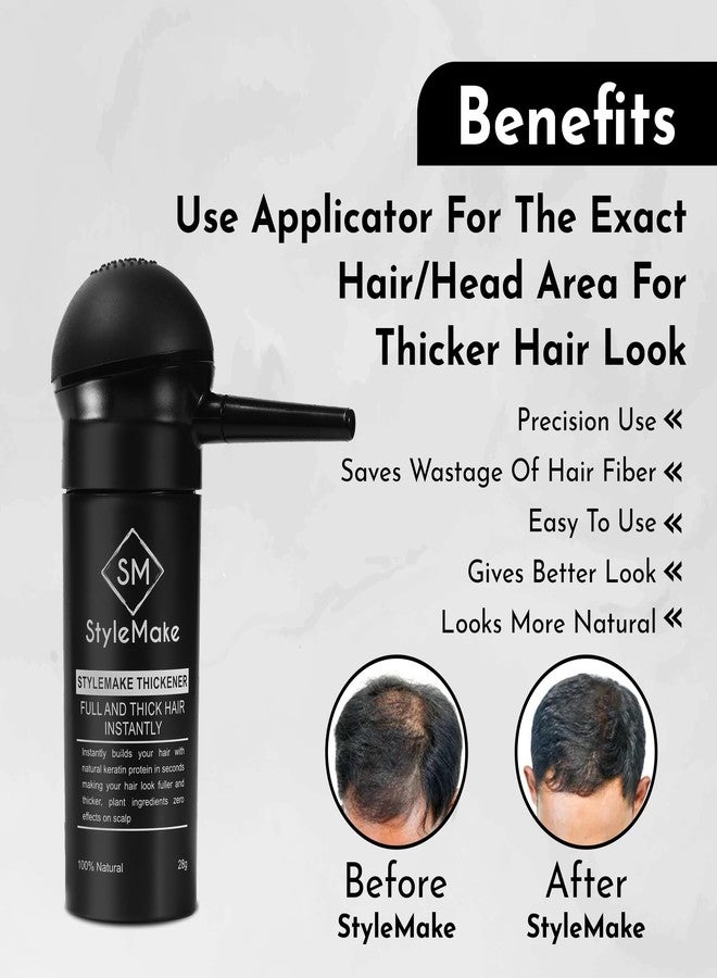 STYLEMAKE Hair Fiber Applicator Pump For Thin & Fine Hair Instanty Transform | Precise And Accurate Application For Men & Women With Applicator | (Does Not Include Thickener),28 Grams - Image 5