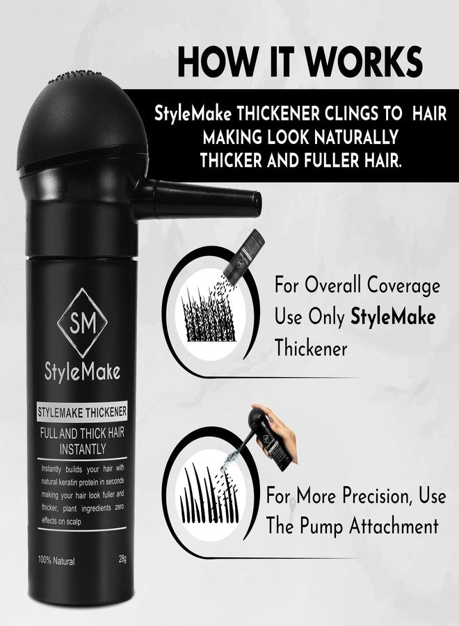 STYLEMAKE Hair Fiber Applicator Pump For Thin & Fine Hair Instanty Transform | Precise And Accurate Application For Men & Women With Applicator | (Does Not Include Thickener),28 Grams - Image 2
