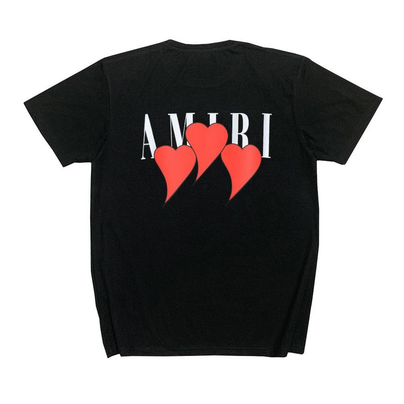 Street Tide New Us Amiri Short Sleeve Love Letter Printed Casual Hip Hop High Street Half Sleeve T-Shirt - Image 2