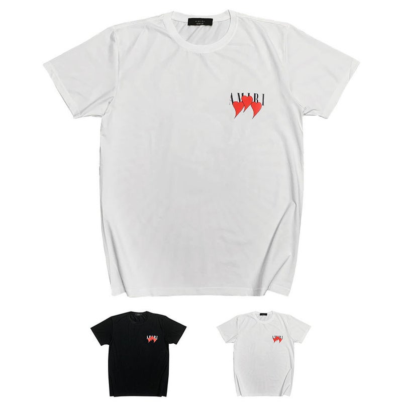 Street Tide New Us Amiri Short Sleeve Love Letter Printed Casual Hip Hop High Street Half Sleeve T-Shirt - Image 3
