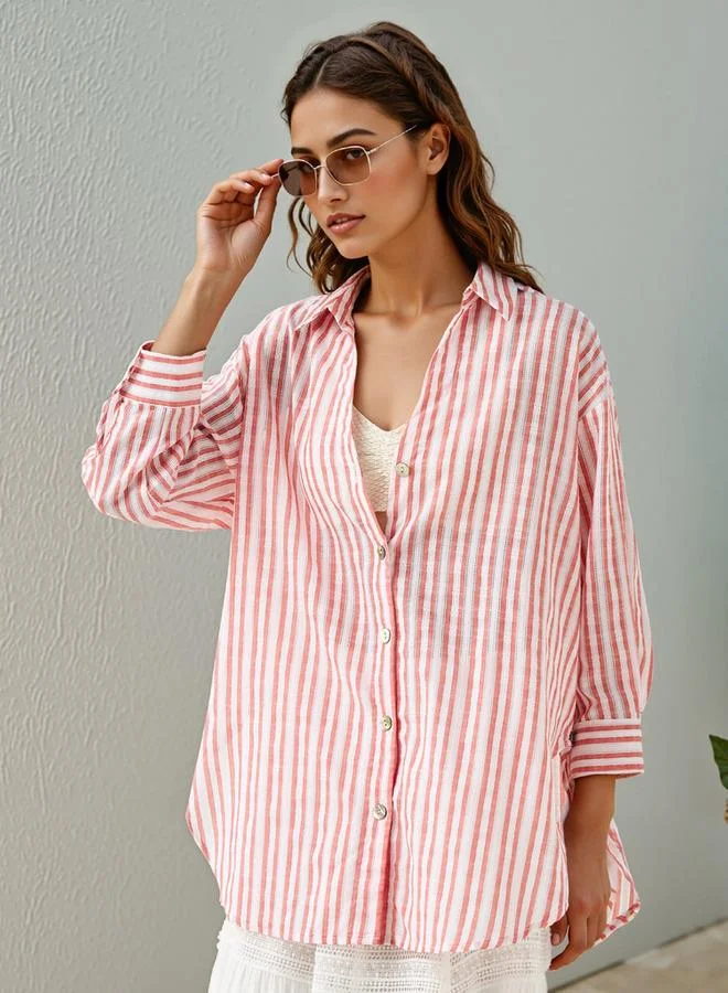 Lee Cooper Textured Striped Shirt