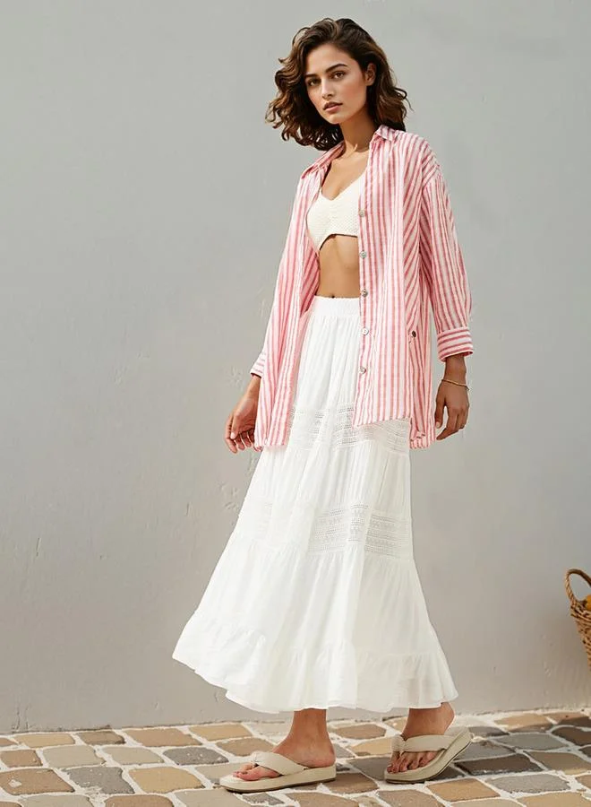 لي كوبر قميص مخطط بنقوش