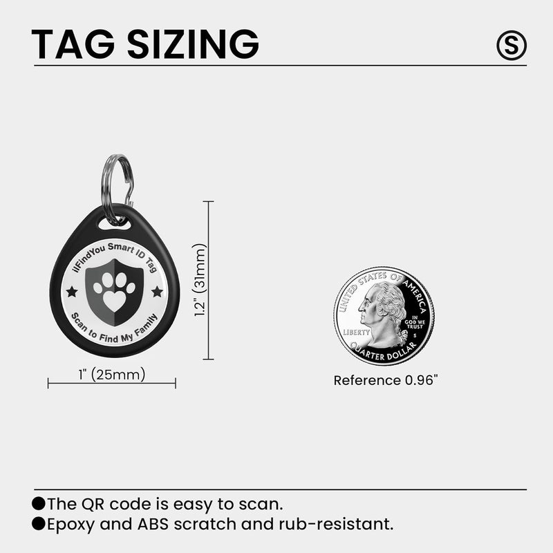 ILFINDYOU 3 Pack Dog Tags Personalized, QR Code Pet ID Tags for Dog Collar, Online Profile, Scan Location Alerts, Black,Pink,Red - Image 3