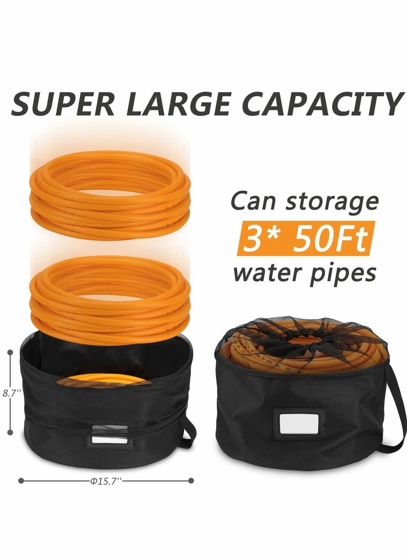 Excefore حقيبة تخزين خراطيم RV مع بطاقة قابلة للتعديل، حقيبة تنظيم خراطيم RV مقاومة للماء، حقيبة تخزين RV للكابلات الكهربائية، خراطيم المياه العذبة، خراطيم الصرف الصحي، الكابلات الكهربائية والإكسسوارات 1 عبوة - Image 5