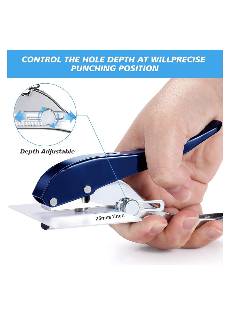 SYOSI - Hole Punch, Single Hole Punch, Heavy Duty Hole Puncher Single, Paper Punch Portable Hand Held Long Hole Punch for Paper Cards Plastic Cardboard (5/16 inch-8mm) - Image 1
