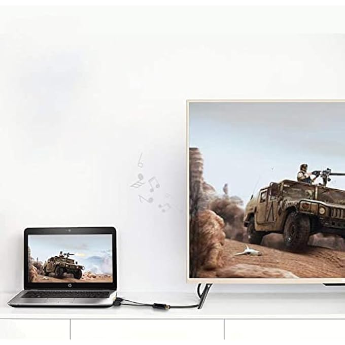 rayihni HDMI TO DISPLAYPORT ADAPTER, 4K HIGH DEFINITION HDMI TO DP CONVERTER CABLE, FOR COMPUTER, TV, PROJECTOR, ETC - Image 3