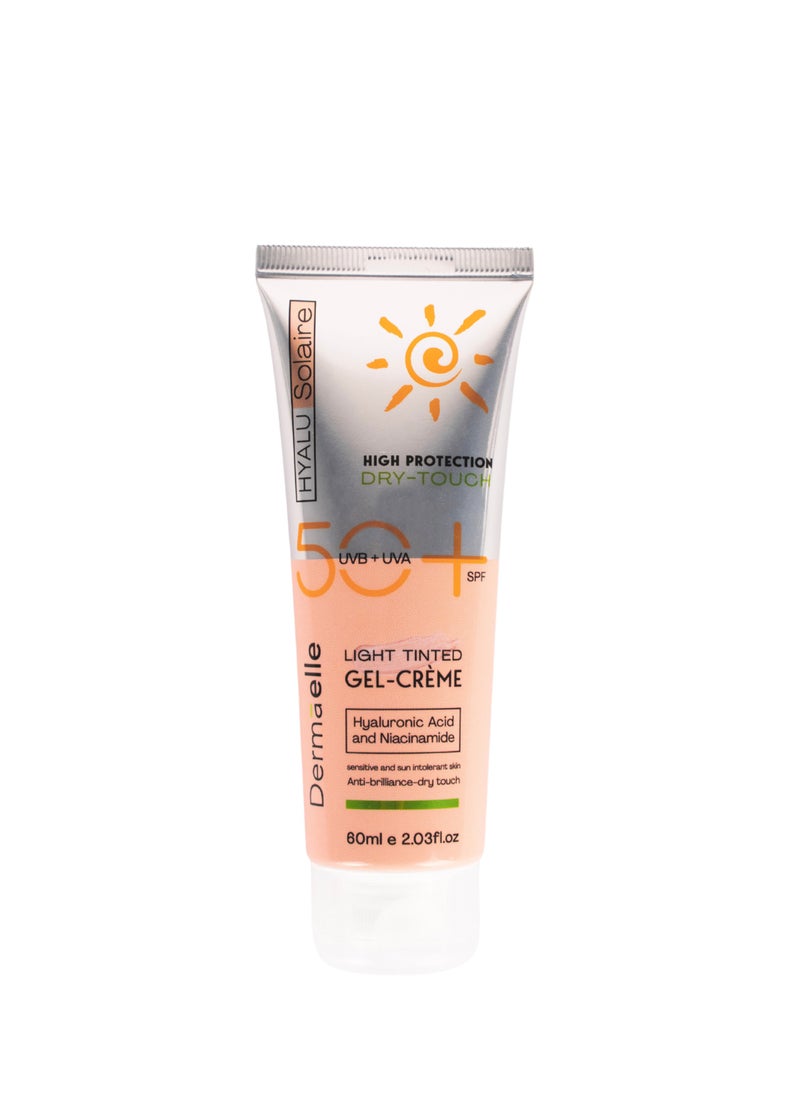 Dermaelle - Dermaelle hyalu-solaire spf 50 light tinted gel cream 60 ML - Image 1