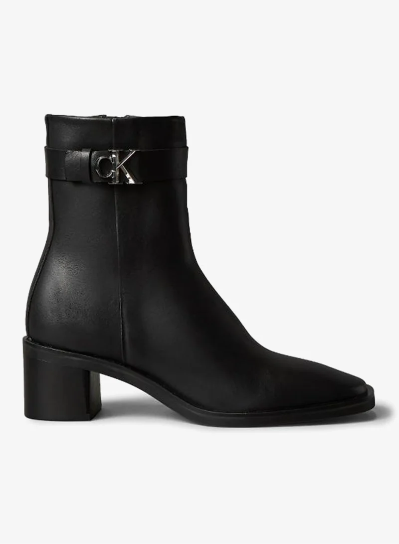 CALVIN KLEIN Logo Block Heel Boots