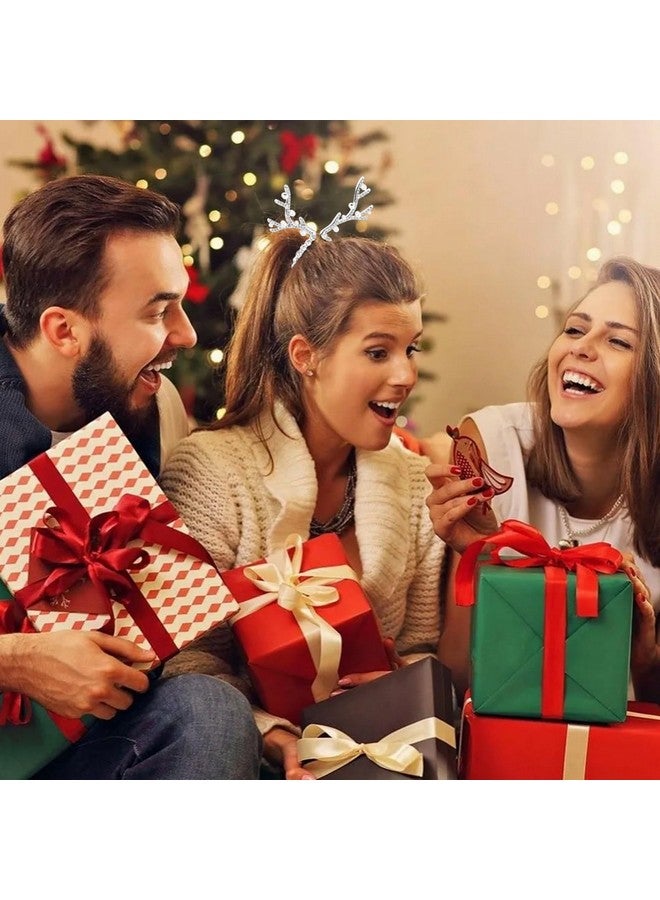 هابدو إكسسوارات شعر عيد الميلاد، مشبكان شعر على شكل غزال الرنة من هابدو لعيد الميلاد للنساء، حامل كعكة ذيل الحصان، هدايا عيد الميلاد، إكسسوارات تصفيف الشعر المزخرفة باللون الأحمر لحشو الجوارب، رأس السنة الجديدة - Image 2