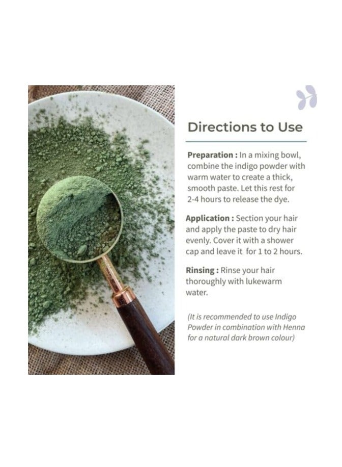 مملكة الإكسسوارات مسحوق النيلي (٥٠ غرامًا) - ١٠٠٪ نقي وطبيعي | مناسب لجميع أنواع الشعر | يمنح لونًا أزرق-أسود غامقًا مع فوائد مغذية ومرطبة - Image 5