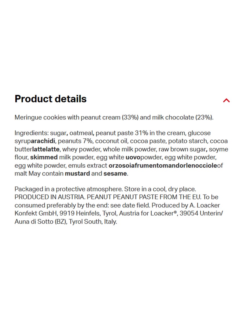 Loacker Peanut Pleasure With Cream Filling Biscuits 80g - Image 2