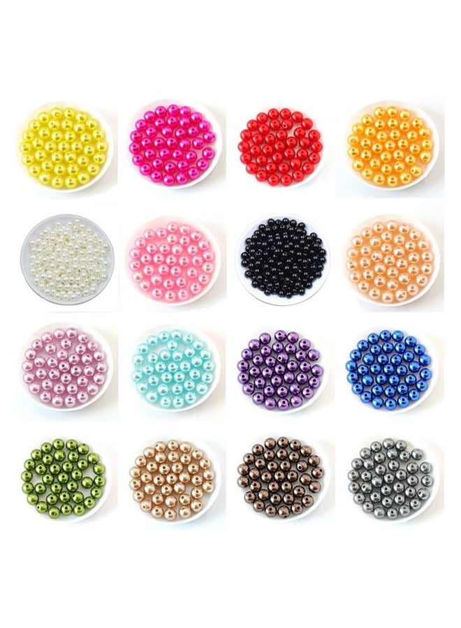 HD Porous Faux Pearl 4/6/8/10/12mm Plastic Acrylic Round Beads for DIY Bracelets (100pcs/bag) (Color: Gold, Size: 3mm x 400pcs)  - Image 2