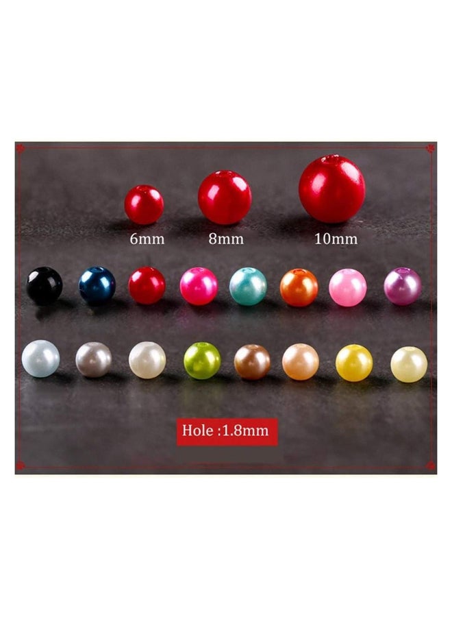 HD Porous Faux Pearl 4/6/8/10/12mm Plastic Acrylic Round Beads for DIY Bracelets (100pcs/bag) (Color: Gold, Size: 3mm x 400pcs)  - Image 3