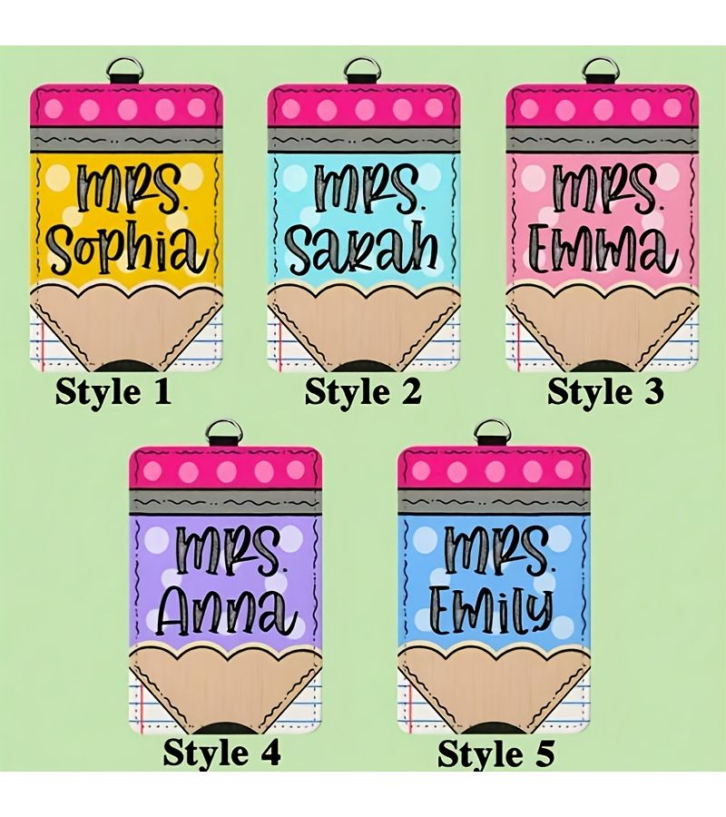 Customized 2D Teacher ID Card Holder With Polychrome Color Teacher Gift - Image 5