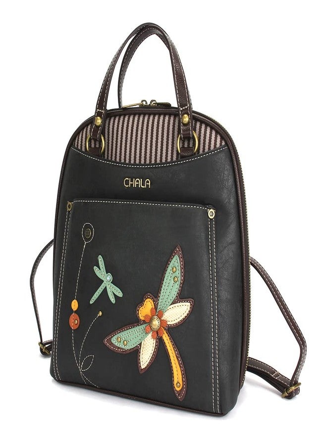 Chala Group Chala Handbags Convertible Mini Backpack Purse and Double Fold Wallet Bundle, Multi-Color (Dragonfly Backpack and Grey Cellphone Purse Gift Set) - Image 3