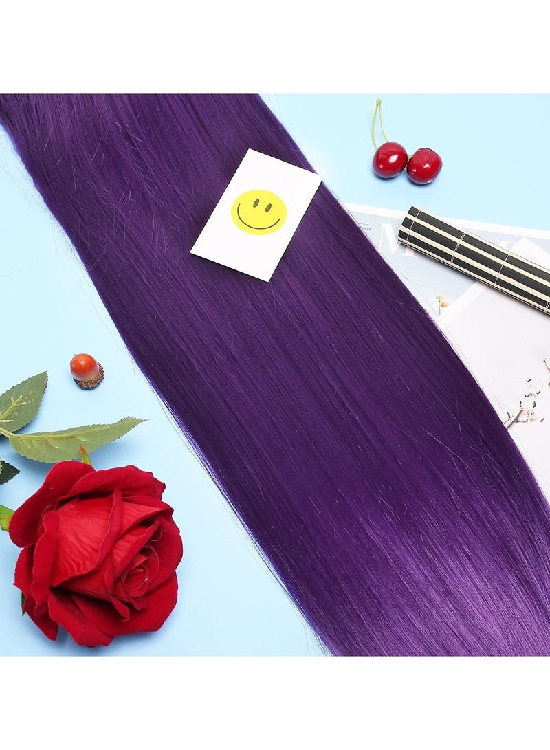 إستيل شعر مستعار 32 بوصة 80 سم طويل مستقيم أنيمي أزياء المرأة تأثيري باروكة شعر مستعار للحفلات مع غطاء شعر مستعار مجاني بنفسجي - Image 3