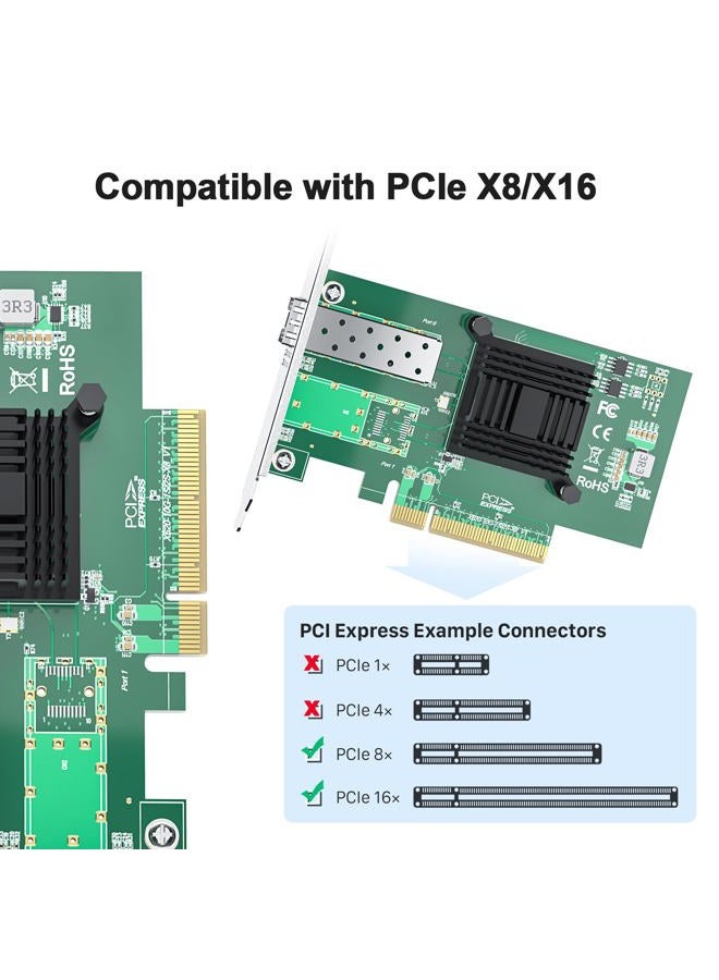 ipolex for Intel X520-DA1, 10GbE Converged Network Adapter(NIC), 82599ES Chipset, PCI-E X8, Single SFP+ Port - Image 4