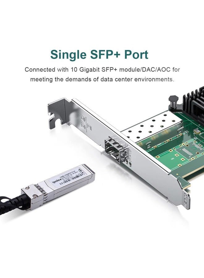ipolex for Intel X520-DA1, 10GbE Converged Network Adapter(NIC), 82599ES Chipset, PCI-E X8, Single SFP+ Port - Image 3