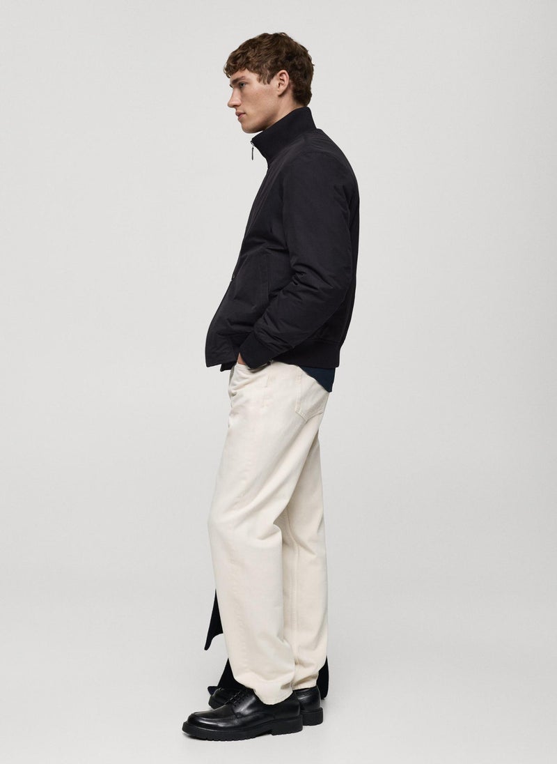 Mango Man Water Repellent Quilted Bomber Jacket  - Image 4