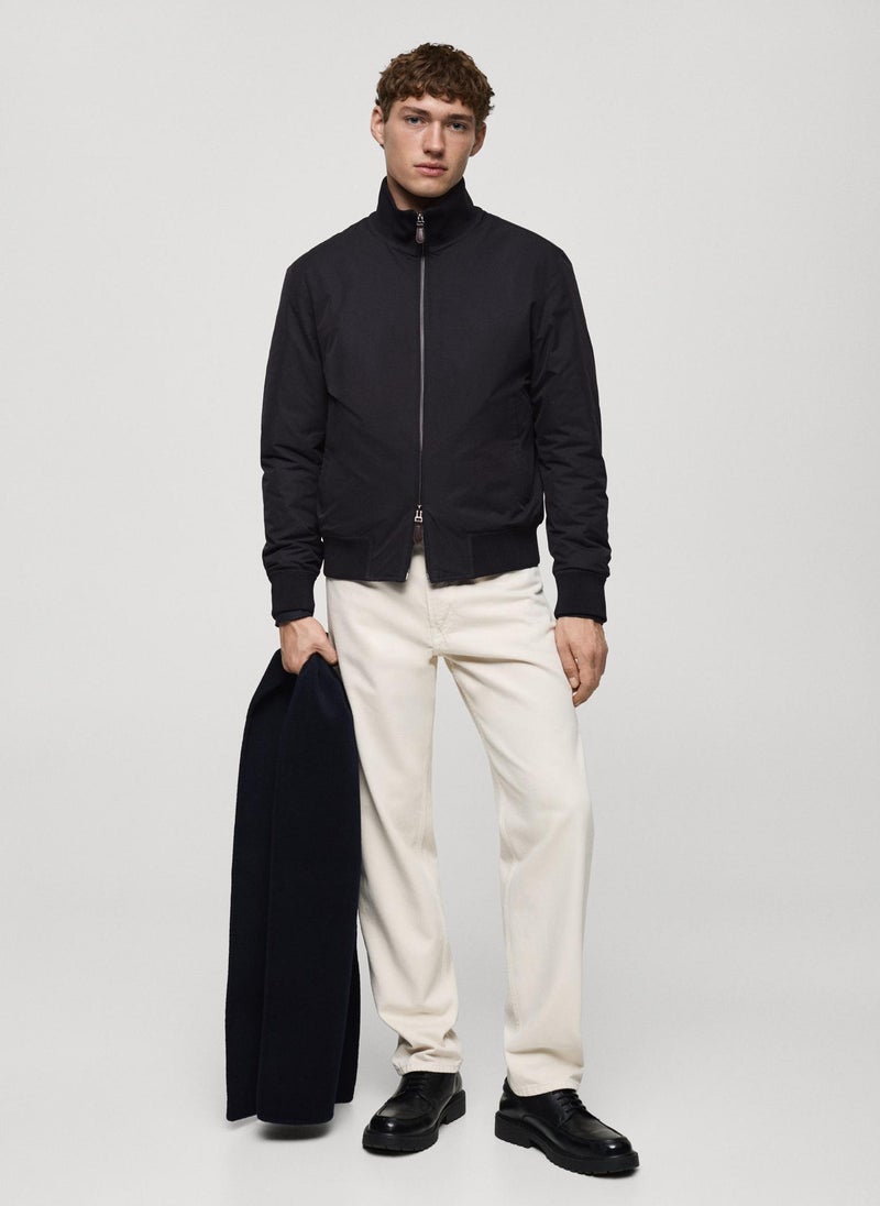 Mango Man Water Repellent Quilted Bomber Jacket  - Image 5