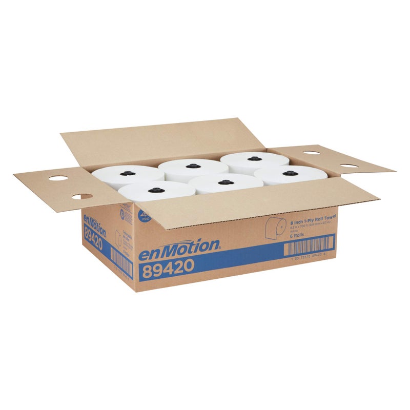 enMotion Georgia-Pacific enMotion 8" Paper Towel Rolls By GP PRO, White, 700 Feet Per Roll, 6 Bulk Paper Towel Rolls Per Case, 89420 - Image 5