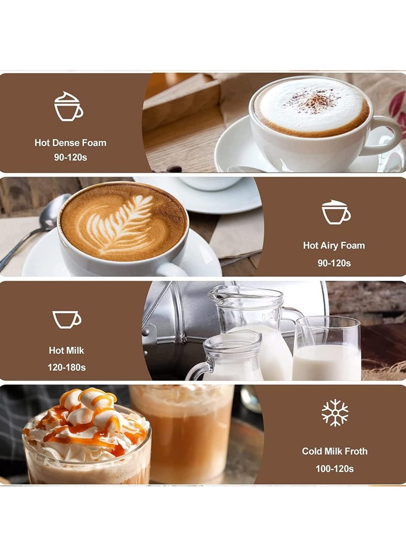 Generic Electric Milk Frother Steamer Milk Foamer 4 in 1 Multifunctional Hot Cold Milk Foam Maker 400W Automatic Quiet Milk Warmer Latte Cappuccinos Hot Chocolate  - Image 4
