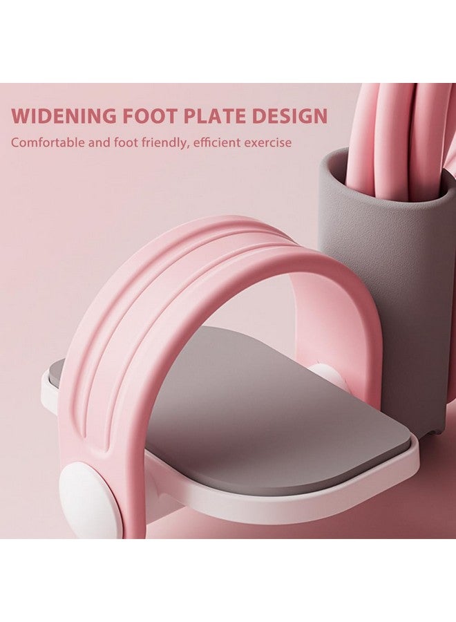 Proberos® Fitness Tension Rope with Wider Pedal, 6-Tube Elastic Yoga Pedal Puller Resistance Band, Pull Reducer Training Bands, Natural Latex Tension Rope, for Abdomen/Waist/Leg Stretching, Pink - Image 5