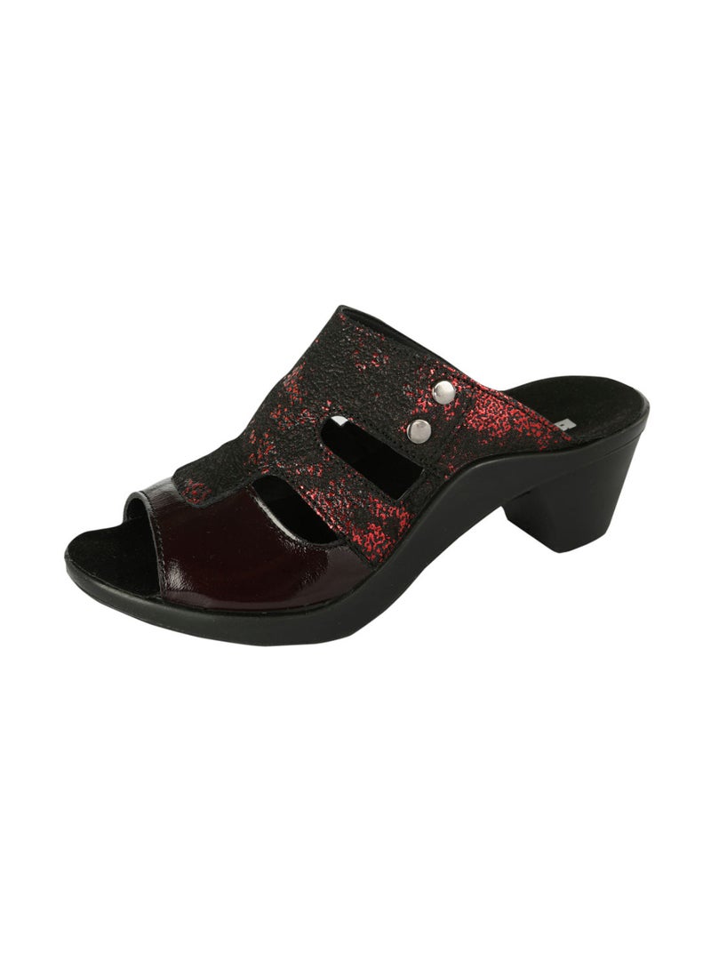 Romika Ladies Block Heel Sandals  Bordo 36 - Image 3