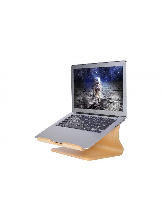 SAMDI SAMDI Wood Laptop Stand, White Birch, Ergonomic Design for Most Laptops Heat Dissipation, Cord Management, Suitable for Desk or Tabletop (2020-02) - Image 1