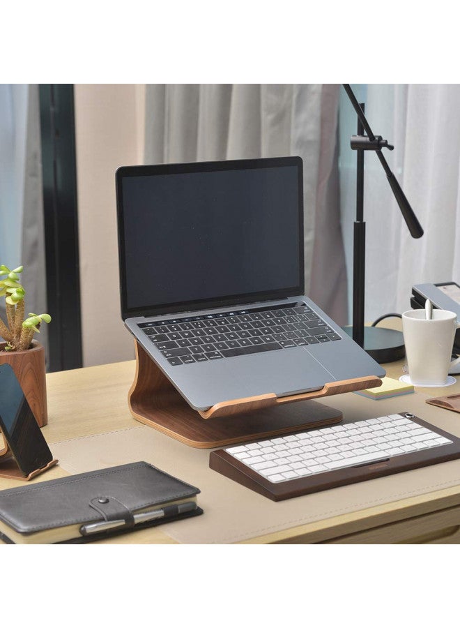 SAMDI SAMDI Wood Laptop Stand, White Birch, Ergonomic Design for Most Laptops Heat Dissipation, Cord Management, Suitable for Desk or Tabletop (2020-02) - Image 4