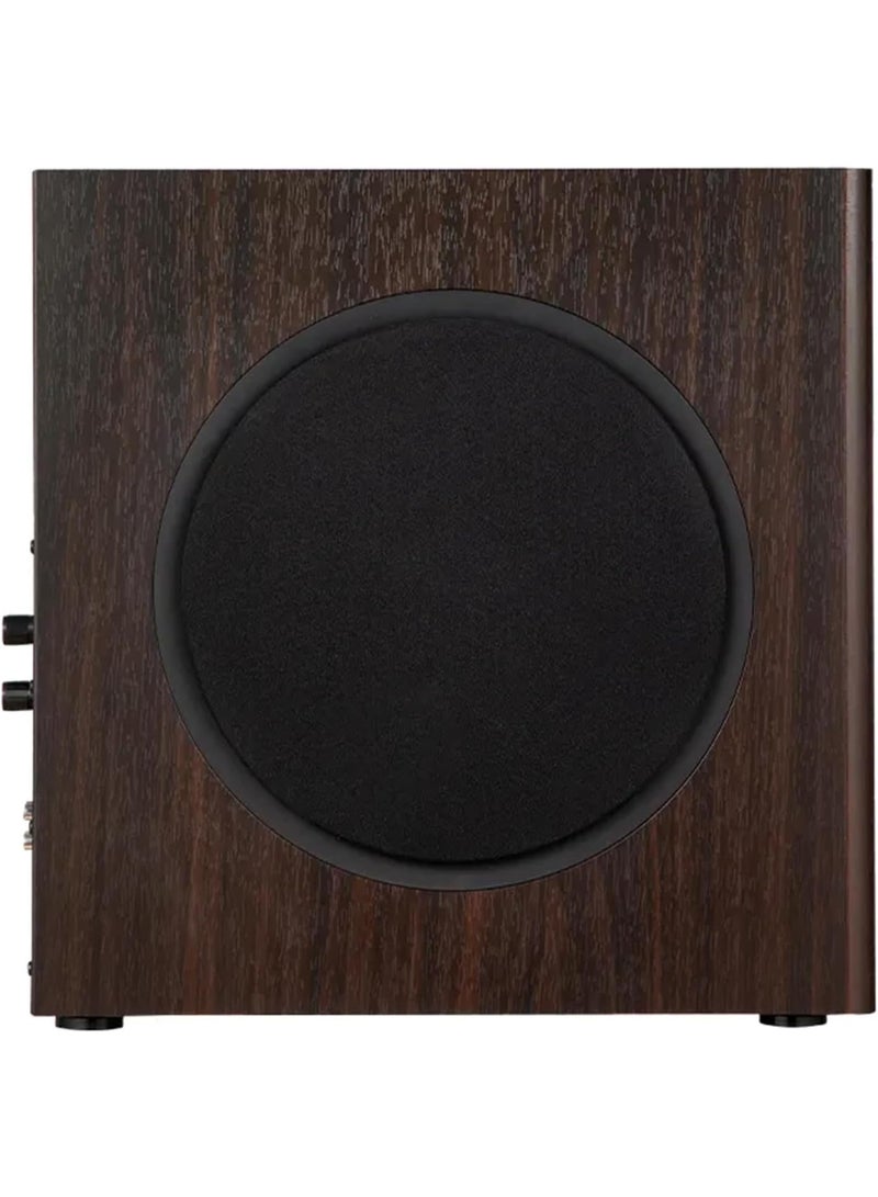 Edifier T5s ACTIVE SUBWOOFER - 8" Woofer - 70 Watt - Low Pass Filter - Frequency up to 35Hz - MDF Enclosure for Reduced Resonance - Standby - RCA Connectors - Timeless Design Brown - Image 5