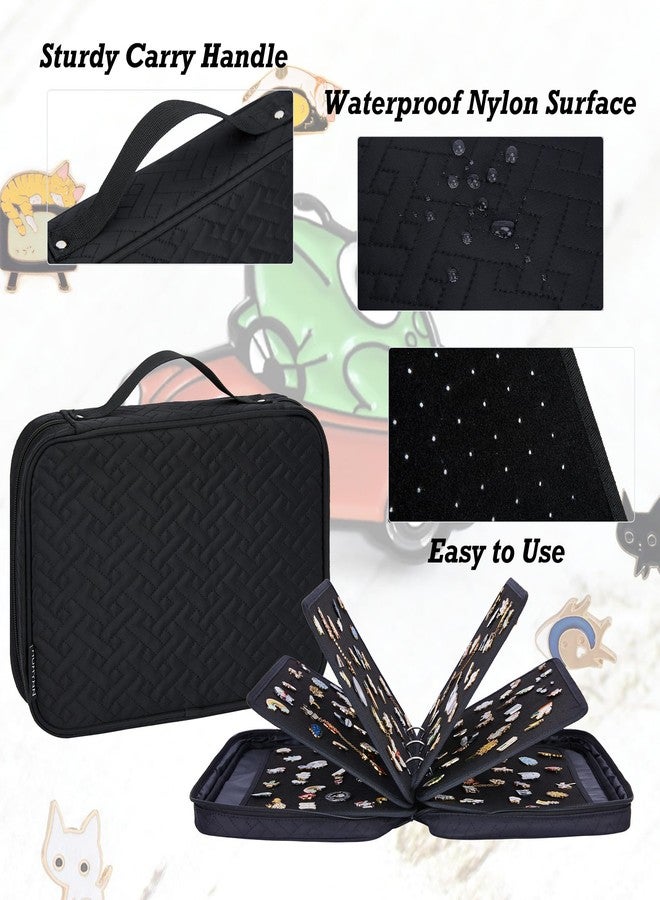 HUHYNN Enamel Pin Display with 6 Pages, Trading Pin Book Case, Collection Storage Organizer, Black - Image 4