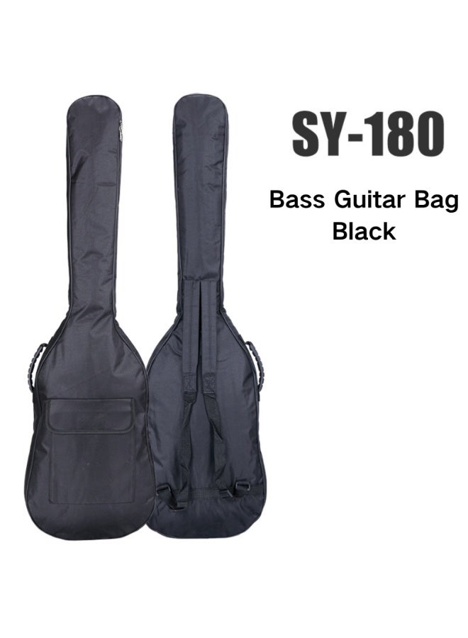 Bass Guitar Gig Bag, Nylon, Double Shoulder Straps, Large Storage Pocket, Model SY180 - Image 1