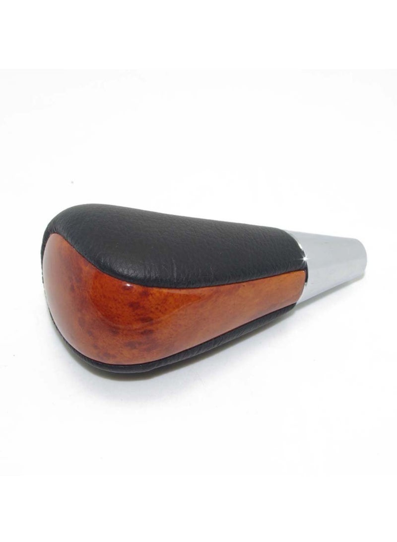 Premium Leather Wood Chrome Gear Shift Knob Compatible with Toyota Lexus Camry Crown Enhance Your Driving Experience - Image 4