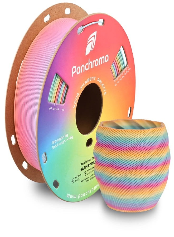 Polymaker Panchroma Satin PLA Filament 1.75mm for 3D Printing, 1kg, Rainbow - Image 1