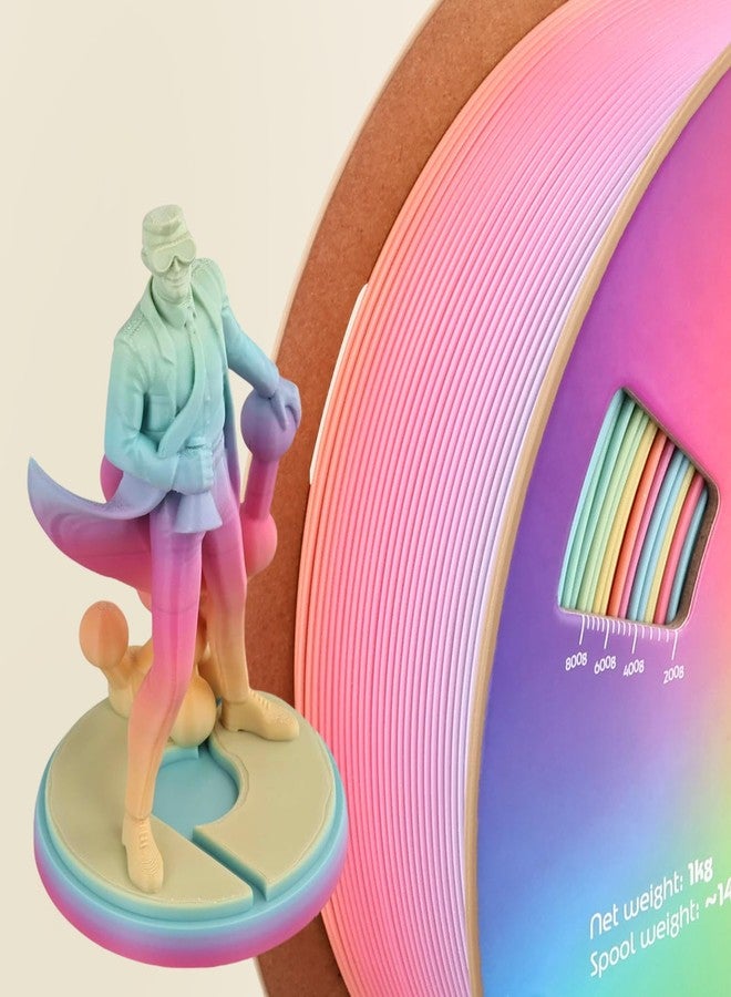Polymaker Panchroma Satin PLA Filament 1.75mm for 3D Printing, 1kg, Rainbow - Image 4
