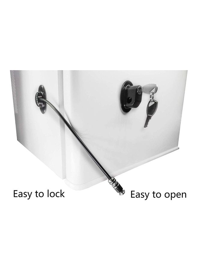 NIBEMINENT 2-Piece Refrigerator Door Lock With 4 Keys Black - Image 2