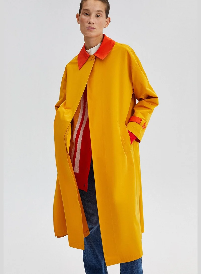 Touche BLOCK COLORED TRENCH COAT