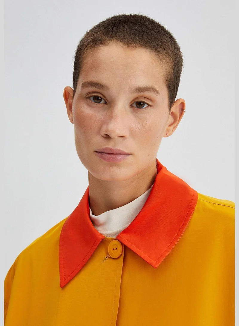 Touche BLOCK COLORED TRENCH COAT