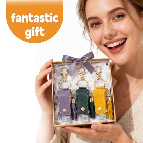 Dollform 12 PCS Hand Sanitizer Holder Keychain Set, Leak-Proof Travel Size Empty Hand Sanitizer Bottles (1oz/30ml), Portable Refillable Liquid Dispenser for Backpack, Purse & Diaper Bag (12 Colors) - Image 4