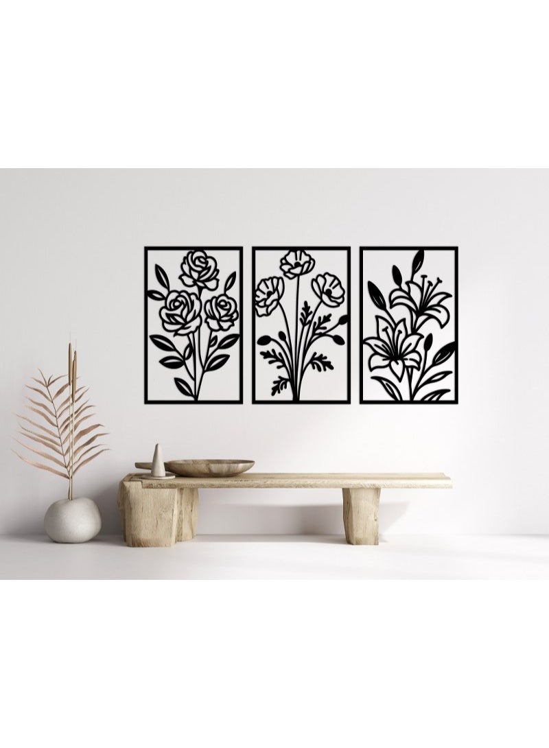 Home Gallery Timeless Blooms Trio Wood Wall Art - Image 4
