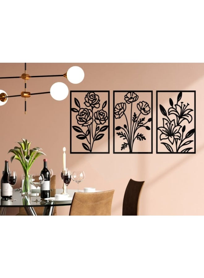 Home Gallery Timeless Blooms Trio Wood Wall Art - Image 3