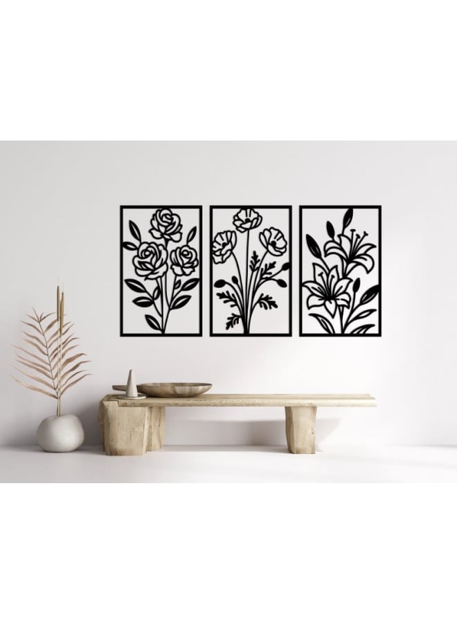 Home Gallery Timeless Blooms Trio Wood Wall Art - Image 2