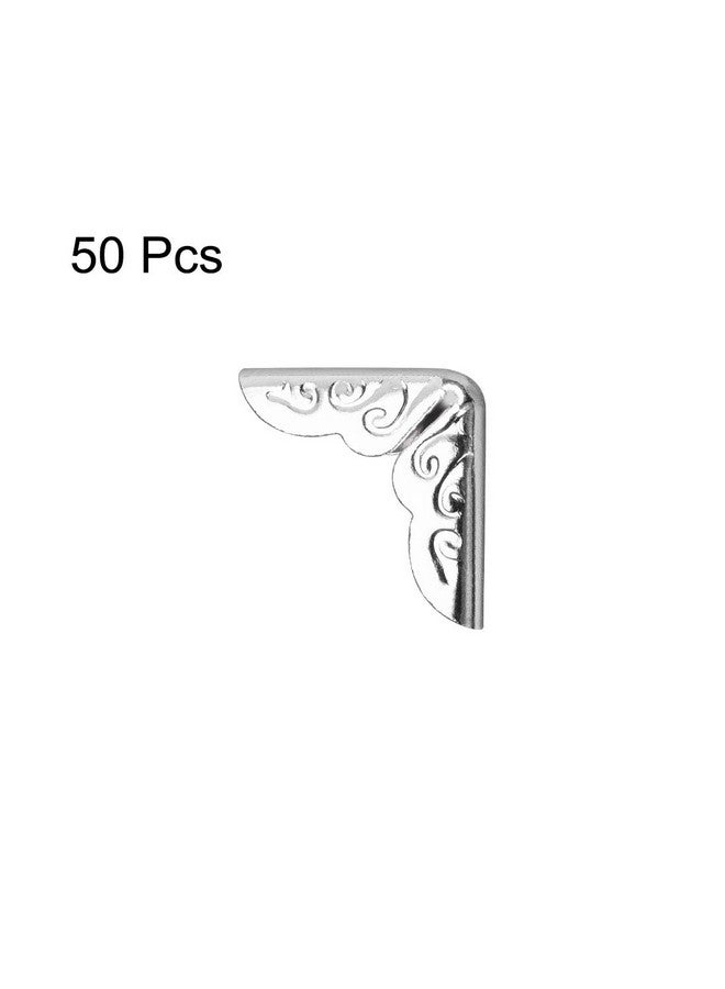uxcell Metal Book Corner Protectors Edge Cover Guard 15X15X3mm Silver Tone 50pcs - Image 3